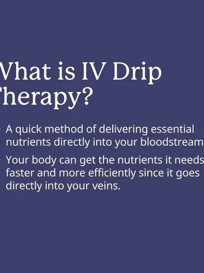 What is IV Drip Therapy? It's a quick method of delivering essential nutrients like vitamins and antioxidants directly into your bloodstream for faster, more efficient absorption.