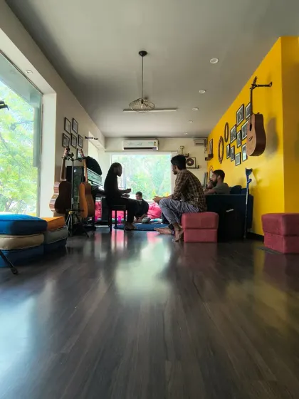 A wide-angle view of our main studio space, where the magic happens. It's a place to create, explore, and just be yourself.