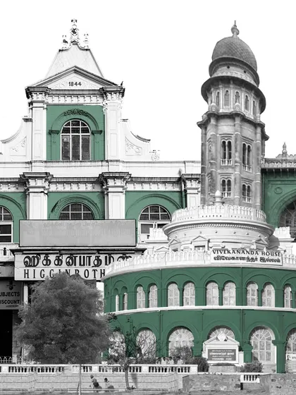 A conceptual image highlighting the Indo-Saracenic architectural context of Chennai that inspired the design language of the ARCUS apartments.