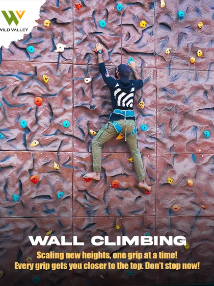 Scale new heights on our wall climbing setup. It's a great activity for building focus and determination, one grip at a time.