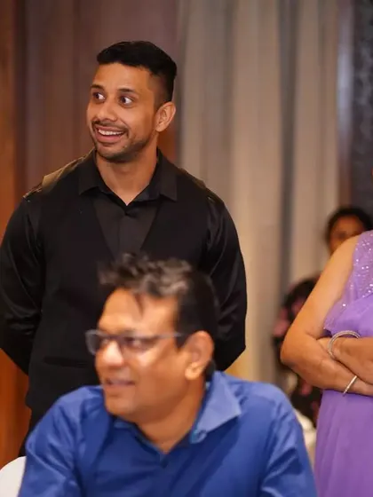 The husband's reaction says it all. Watching the audience enjoy the show is one of the best parts of my job.