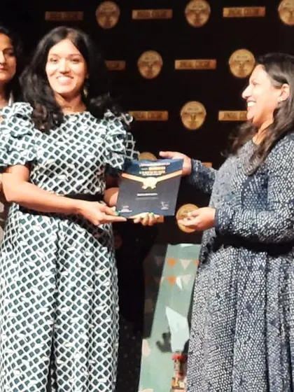 On stage receiving my award. It's so gratifying to be recognized among so many talented bakers in the industry.