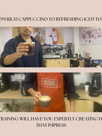 Our Go Abroad course covers a wide spectrum of drinks, from a rich cappuccino to a refreshing iced tonic, making you a versatile and valuable barista.