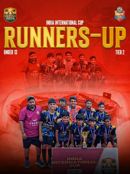 Securing the Runners-Up title at the India International Cup. Competing in high-stakes national tournaments is key to our players' development and a service we facilitate.