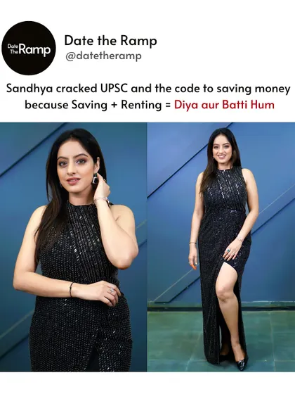 Sandhya from 'Diya Aur Baati Hum' cracked the UPSC and the ultimate saving hack. Deepika Singh looks stunning in this rented Rohit Gandhi & Rahul Khanna gown.