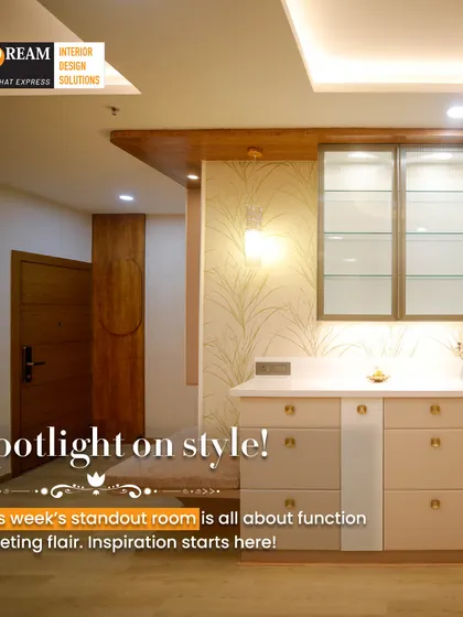 Spotlight on style! This week's standout room is all about function meeting flair, with sleek lines and bold textures creating an inspiring space.