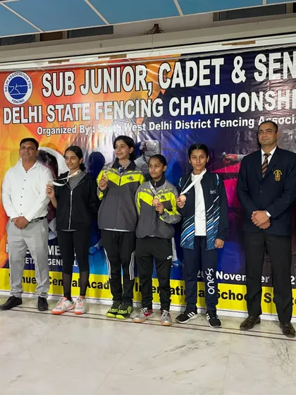Our sub-junior epee and foil medalists from the Delhi State Championship. Their success is a direct result of their dedication and our structured training program.