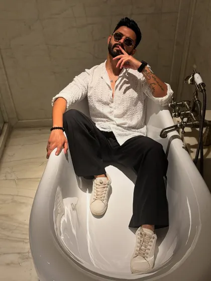 Just a small dream. A fun, candid-style shot in a bathtub, because why not? It shows my playful side.