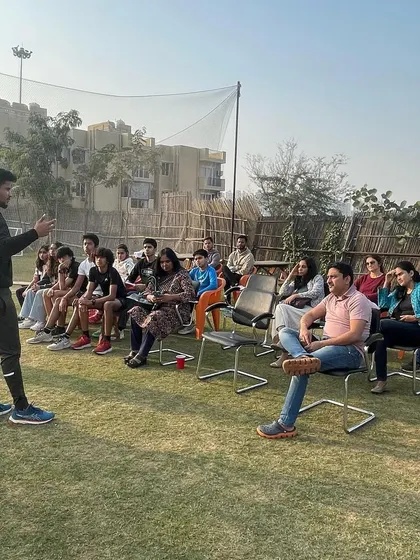 Coach Rishabh from Train Insane Era leads a session on nutrition, emphasizing that athletes must take ownership of what they feed their bodies.
