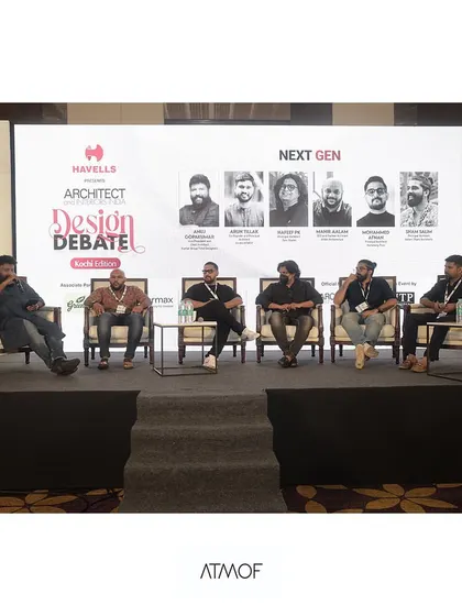 Our principal architect participating in the 'Next Gen' Design Debate hosted by Architect and Interiors India, discussing the future of design in Kerala.