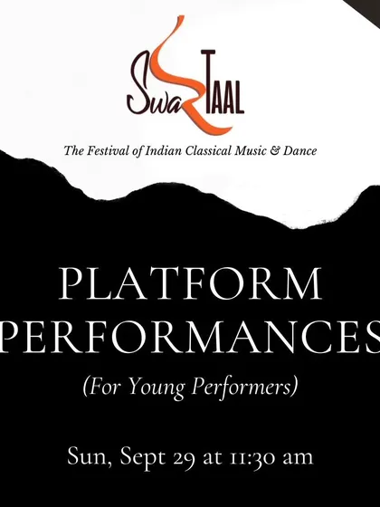 The poster for our Platform Performances for young performers.