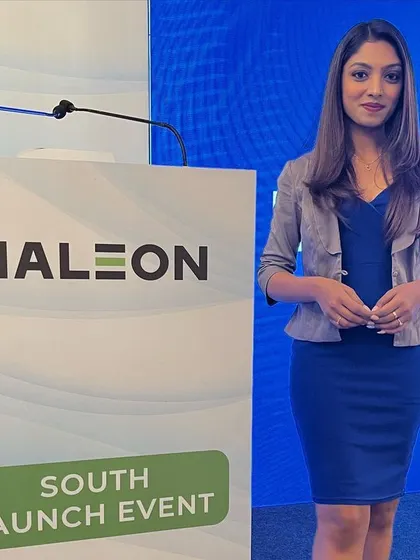 Poised and ready at the Haleon South Launch Event. I ensure your brand is represented with the utmost professionalism.