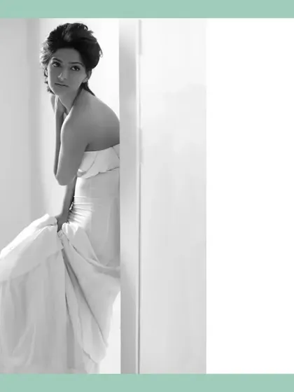 Another moment from my shoots with Sonam Kapoor, captured in black and white. The soft, natural light from the side creates a gentle and almost ethereal mood, highlighting her delicate features.