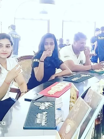 Students taking a break and enjoying a moment during a training session.