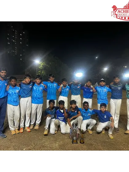 The team photo after securing the runners-up trophy in the night T-20 tournament.