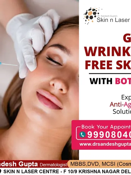 Looking for expert anti-aging solutions? This image showcases a Botox injection, a reliable treatment I provide for achieving wrinkle-free skin with results that look and feel natural.