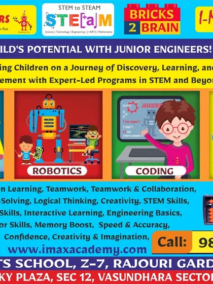 This flyer details our course offerings and locations in Delhi and Ghaziabad, inviting parents to register for programs that build future-ready skills.