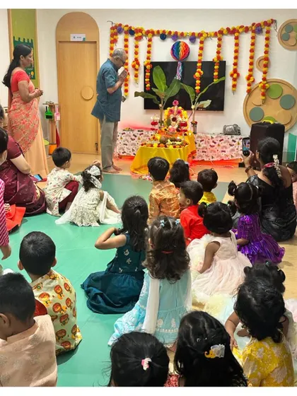 A glimpse into our festive celebrations, including Independence Day, Janmashtami, Ganesh Chaturthi, Diwali, and Christmas. Children participate in flag hoisting, dress in traditional attire, create festive crafts, and learn the significance of each occasion, fostering a deep appreciation for our diverse culture.