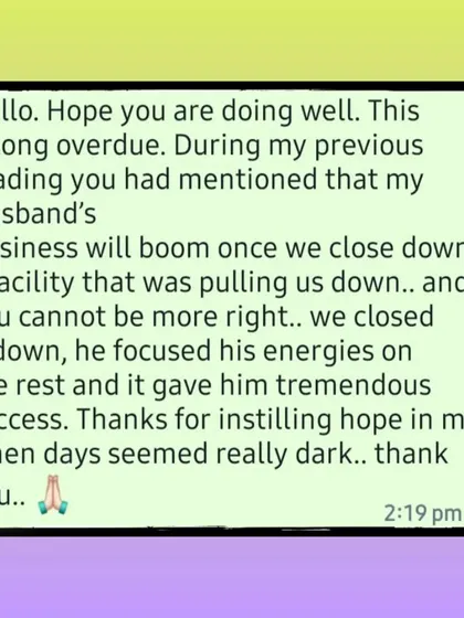 This client's experience shows how a tarot reading can provide the specific clarity needed to make a tough but necessary decision. My guidance helped them identify an energy drain in their business, and letting it go led to tremendous success. Sometimes, the cards show us what we need to release to grow.