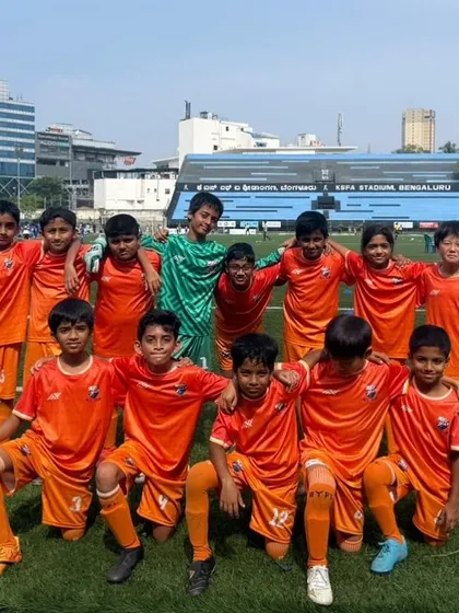 Our U11 Pink team, who secured a walkover victory in the KSFA Youth League.
