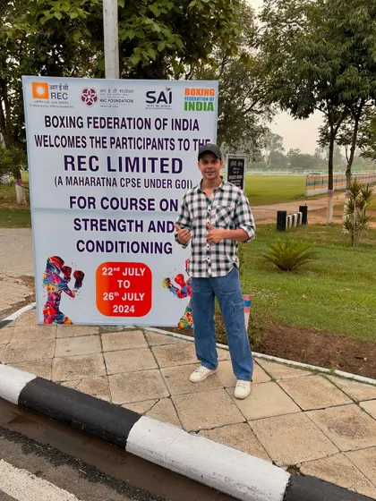 Arriving at the REC Limited course on Strength and Conditioning for the Boxing Federation of India.