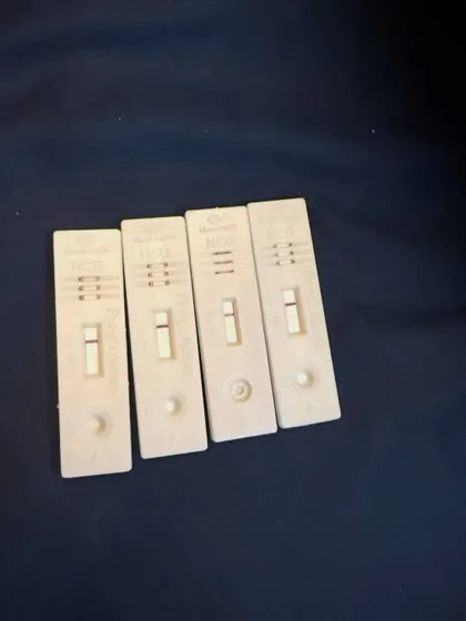 Those faint lines that change your life forever. A collection of my positive pregnancy tests, a reminder of the beginning of this incredible journey.