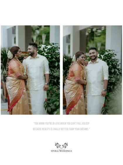 A diptych of the couple sharing a loving gaze, a perfect representation of a reality that is "finally better than your dreams."