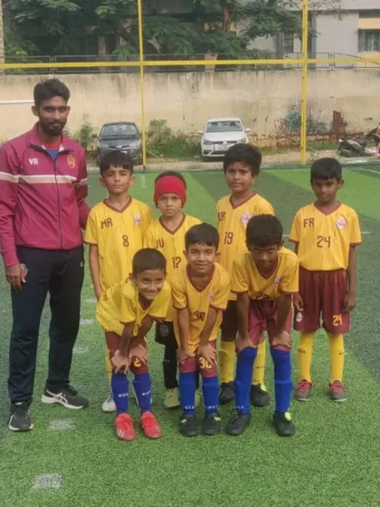 Our U9 Rams in their Karnataka-themed kits for the KSFA YPL 24-25 season.