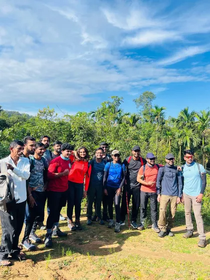 A group photo with our local guides. We work with knowledgeable local experts who know the trails and the land like the back of their hand.