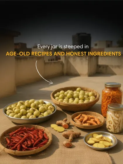 Our winter collection is steeped in age-old recipes and honest ingredients. Fresh amla, turmeric, ginger, and red chillies are prepared to bring comfort and flavour to your chilly days.