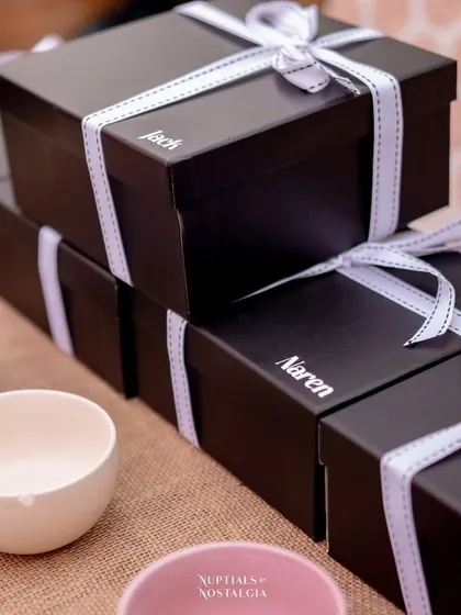 Elegantly packaged and personalized wedding favors. We believe that a thoughtful gift, beautifully presented, makes your guests feel truly appreciated.