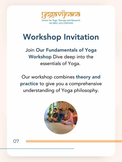 An invitation to join our Fundamentals of Yoga Workshop and dive deep into the essentials of the practice.