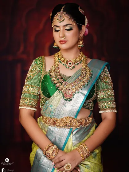 The final look is a testament to the skills learned in my academy, combining makeup, hair, and styling.