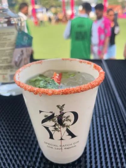 Our Spicy Red G&T, served in a custom-branded Zoya Gin cup. We can incorporate your branding into every aspect of the bar service.
