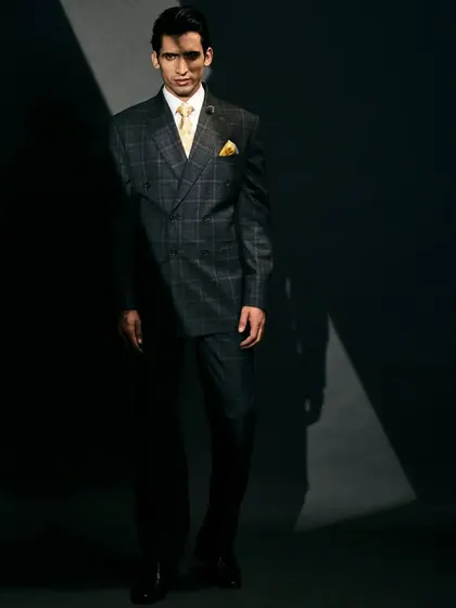 This is a perfect formal look that exudes confidence and timeless style. We customize the fit to your exact measurements.