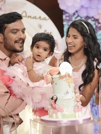 A heartwarming family photo from Anara's fairy-themed first birthday. Capturing these happy moments is what it's all about.