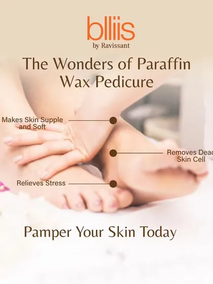Discover the benefits of our paraffin wax pedicure. This treatment is designed to make skin supple, remove dead skin cells, and relieve stress.