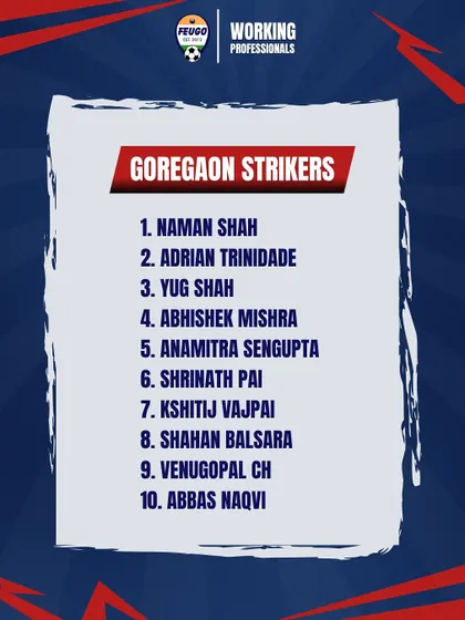 Meet the Goregaon Strikers, one of the formidable squads from our Open Age category for working professionals.
