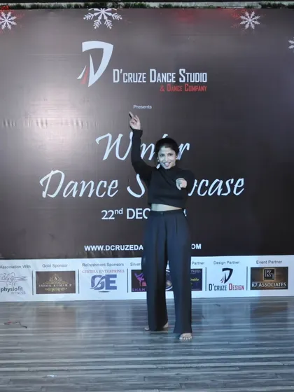 Pooja commanding the stage during her solo at the Winter Dance Showcase 2024.