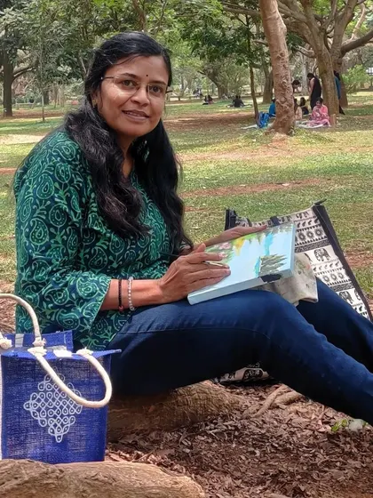 Inviting you to the Cubbon Paints 1st-anniversary celebration at Rangoli Metro Art Gallery. I love being part of this community that paints together in the park.