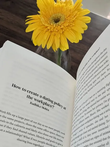 A look inside the book "Humanise," featuring my chapter on "How to create a dating policy at the workplace?" This is a topic I am passionate about bringing into corporate discourse.