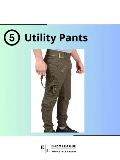 Utility pants are a modern, functional alternative to standard trousers. With their unique pocket details and durable fabric, they add an edgy, contemporary feel to your casual wardrobe.