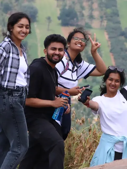 Candid moments on the trail. The joy of trekking is in these small, happy interactions with your fellow travelers.
