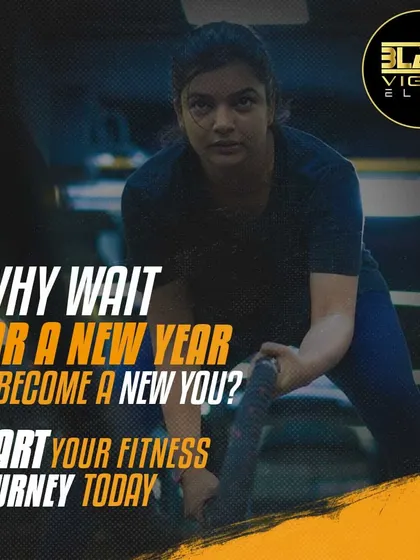 Why wait for a new year to become a new you? A member engages in a powerful battle rope workout, showing that the best time to start your fitness journey is today.