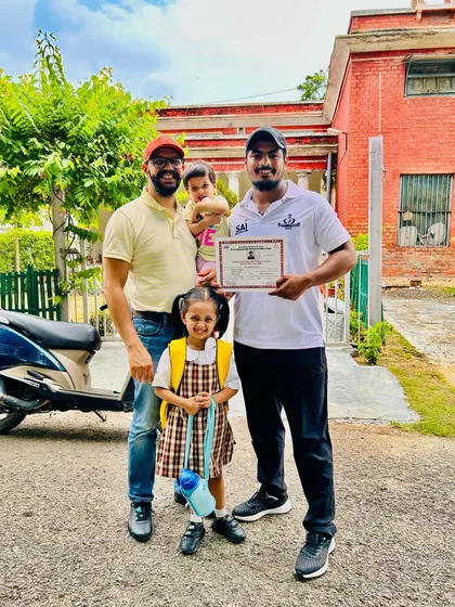 This is me after completing my NIS (National Institute of Sports) certification course. Being a certified coach means my training methods are professional, structured, and effective.