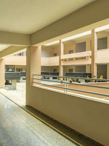 The corridors at Konark Academy are designed to be more than just passages. By opening one side to a central courtyard, we ensure they are filled with sunlight and fresh air, making the journey between classes a pleasant experience.