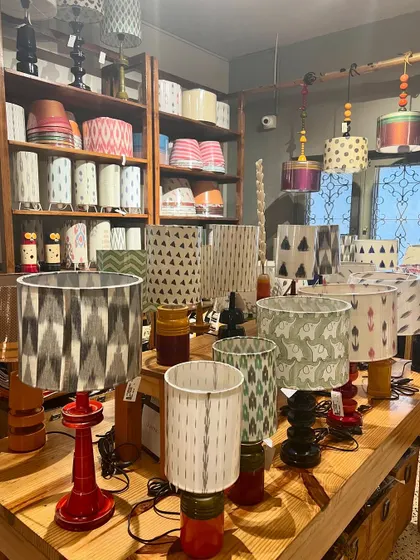 This image from a happy customer shows our wide range of lighting options. From table lamps with Ikat shades to pendant lights, our collection is designed to bring colour and handcrafted beauty into your home.
