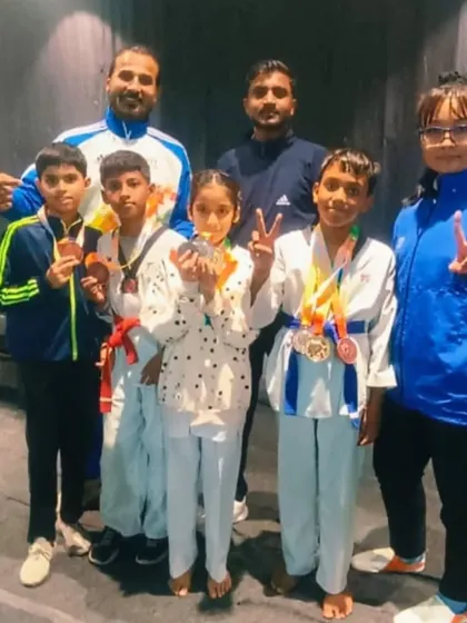 The team celebrating their victories at the Delhi state championship. Their hard work and team spirit are amazing.