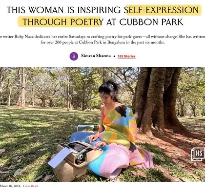 A full view of the HerStory article. I am so thankful for the platform to share my intention of enabling self-expression for all through the written word.