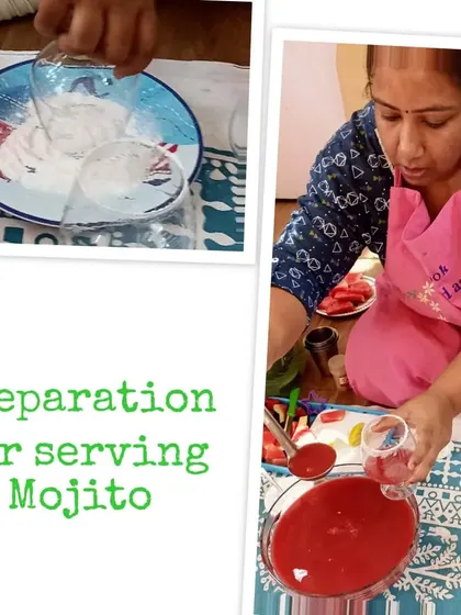 Scenes from our watermelon mojito making day, a perfect summer activity where children sliced, blended, and strained to create a refreshing drink.